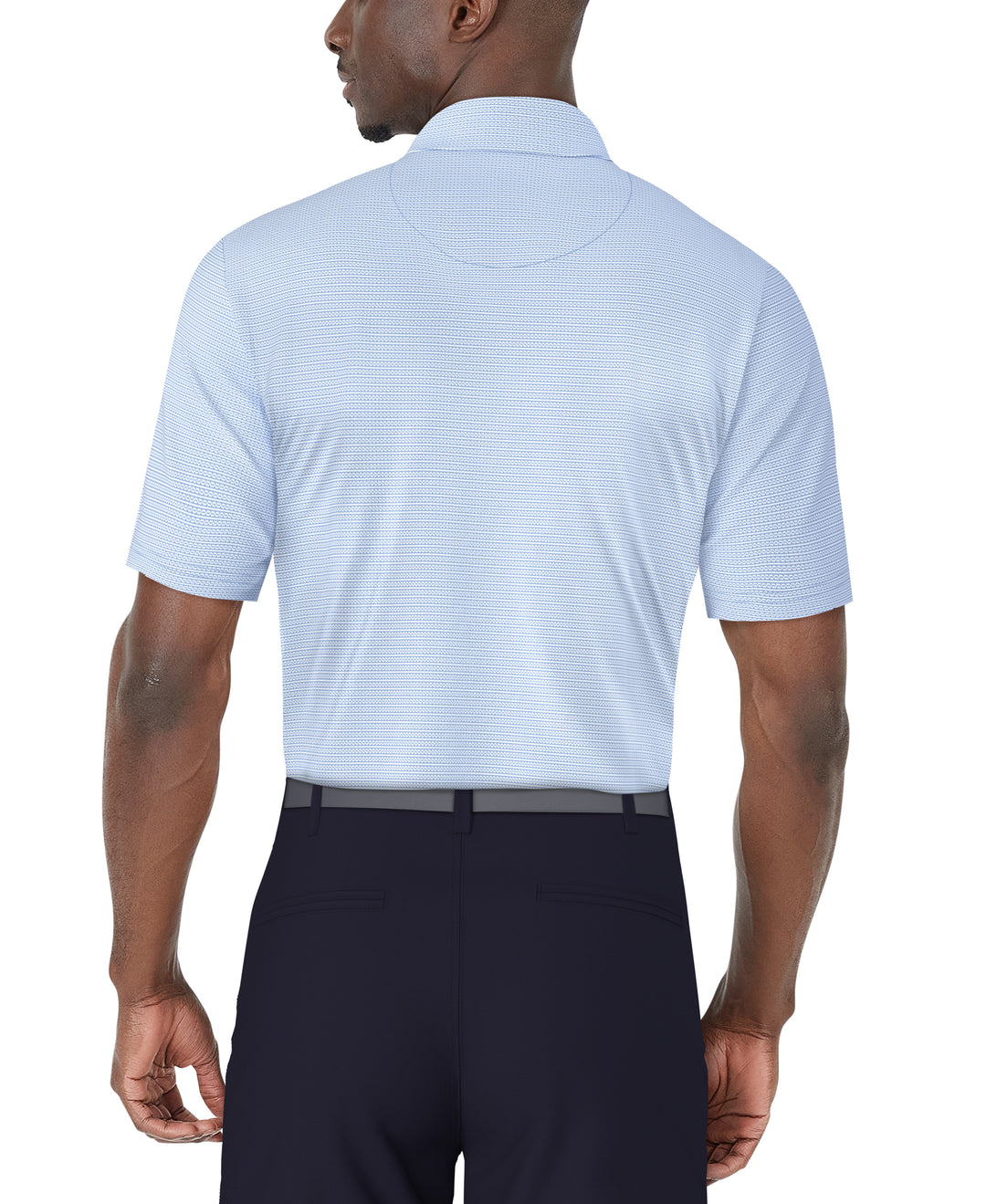 SS Horizontal Print Polo (Blissful Blue) 