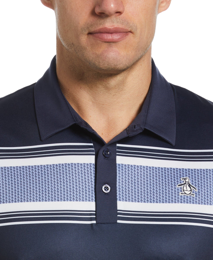 Jack’s Stripe Print Polo (Black Iris) 