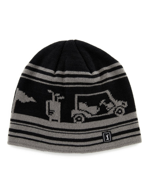 Jacquard Golf Beanie (Caviar) 