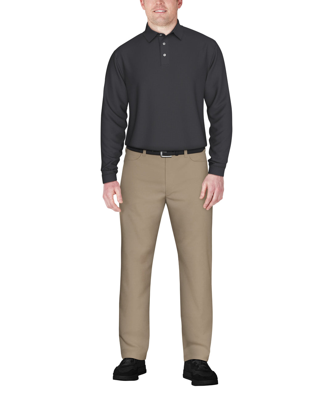 Jacquard Golf Polo (Caviar) 