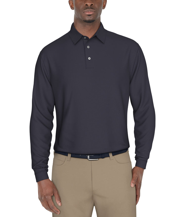 Jacquard Golf Polo (True Navy) 
