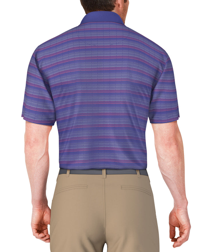 SS Jacquard With Solid Rib Collar (Dazzling Blue) 