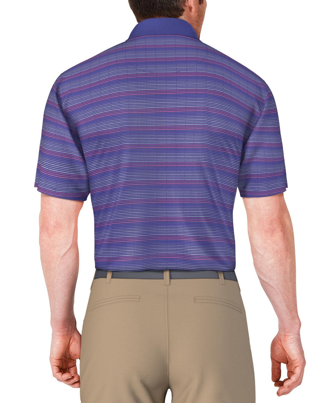 SS Jacquard With Solid Rib Collar (Dazzling Blue) 
