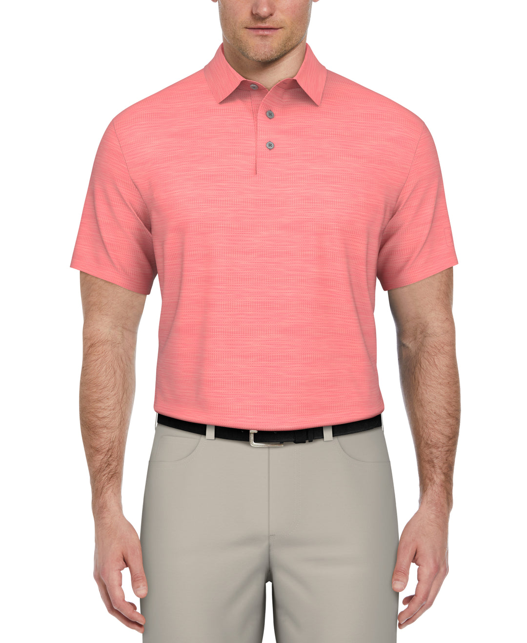 Jaspe Airflux Golf Polo (Plumeria Pink Htr) 