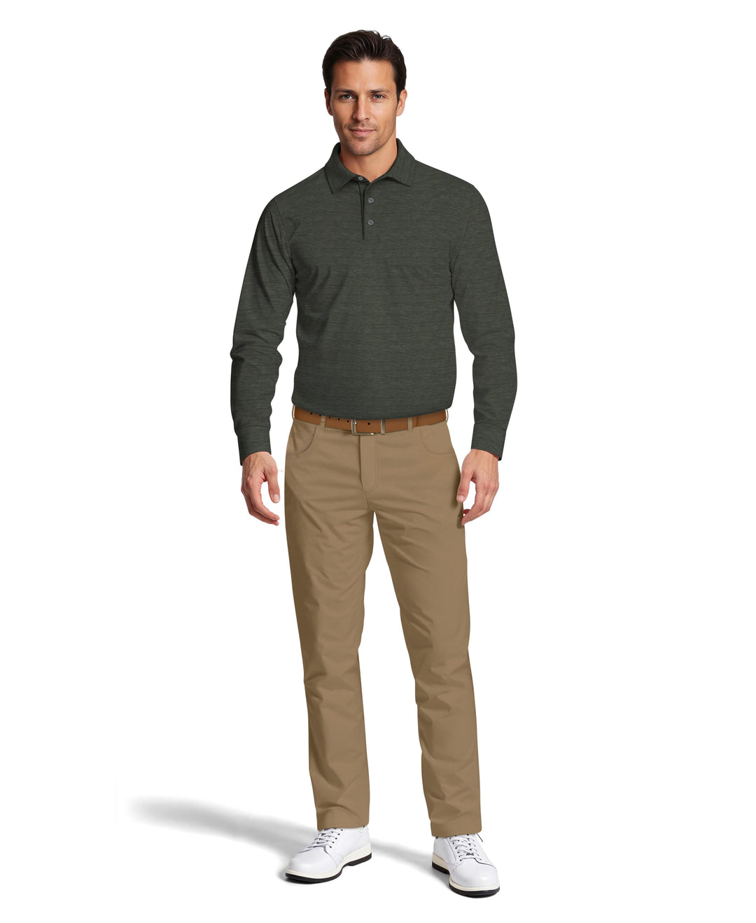 Jaspe Golf Polo Shirt (Deep Forest Htr) 
