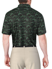 LINEAR TOUCAN PRINTED POLO (Caviar) 