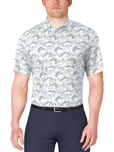 LINEAR TOUCAN PRINTED POLO (Bright White) 