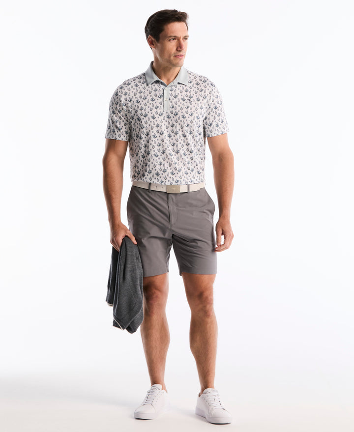 Lemon Drop Print Polo (Bright White) 