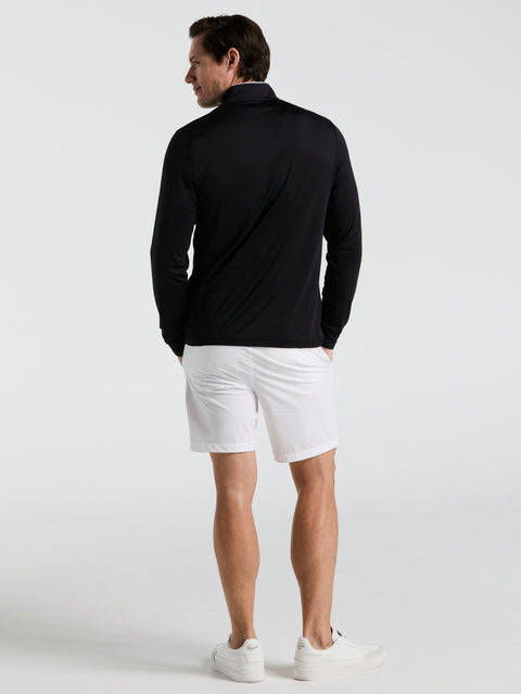 Lightweight 1/4" Zip Corded Pullover Golf Base Layer (Caviar) 