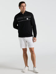 Lightweight 1/4" Zip Corded Pullover Golf Base Layer (Caviar) 