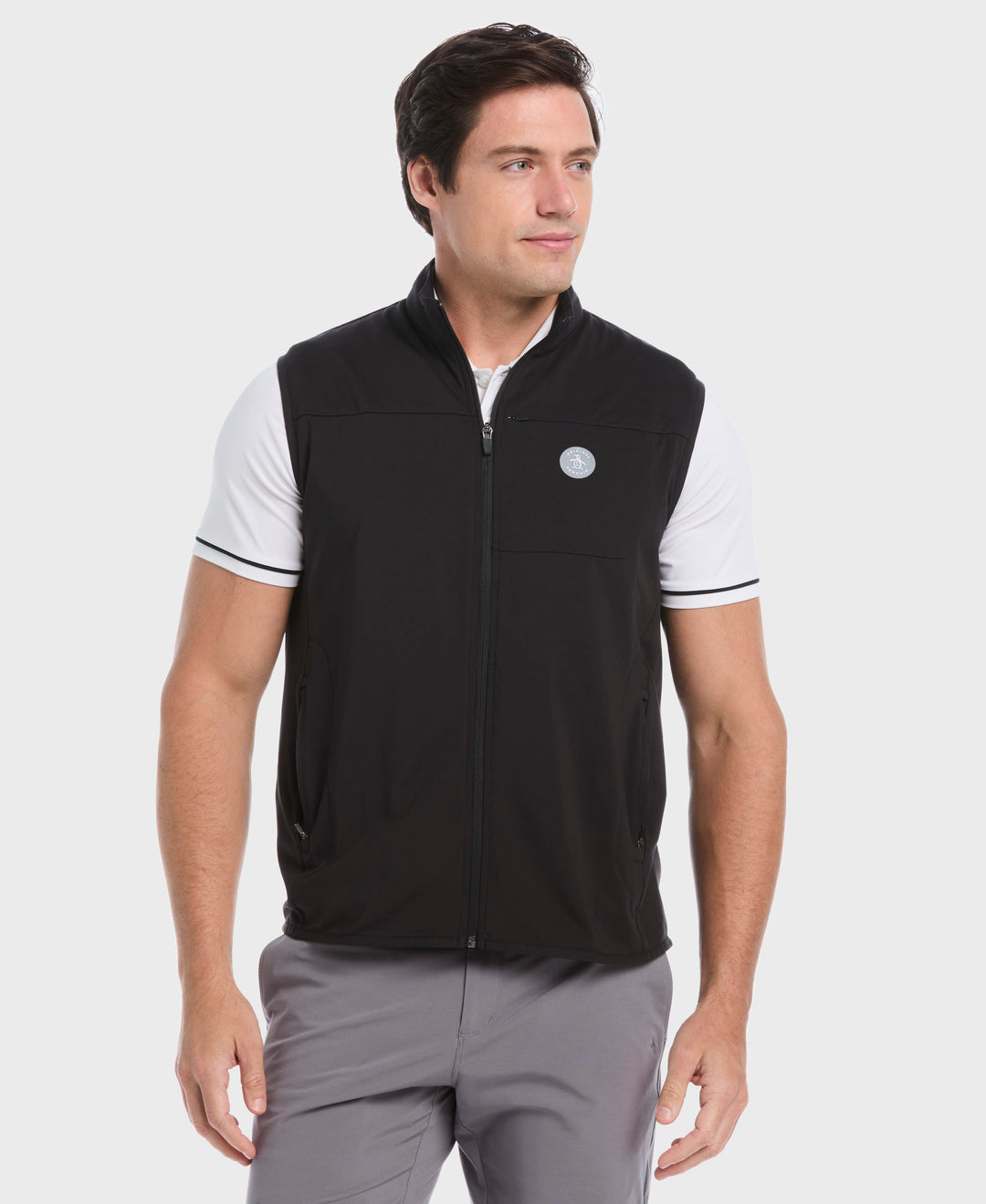 Lightweight Full Zip Golf Gilet (Caviar) 