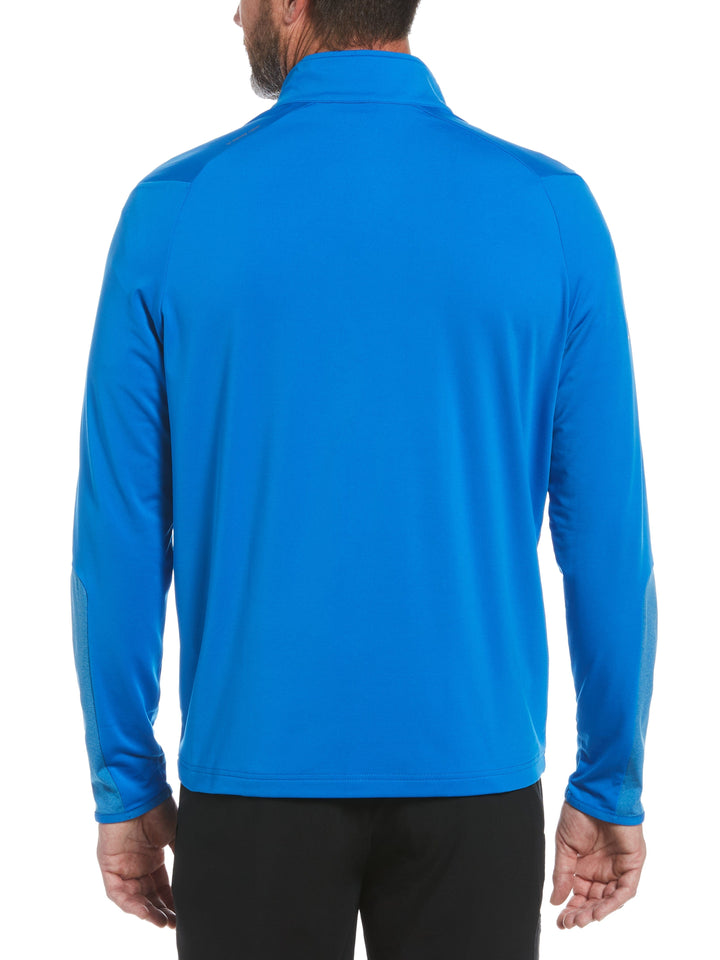 Mens Lightweight 1/4 Zip Aquapel Sweater (Egyptian Bl Htr) 