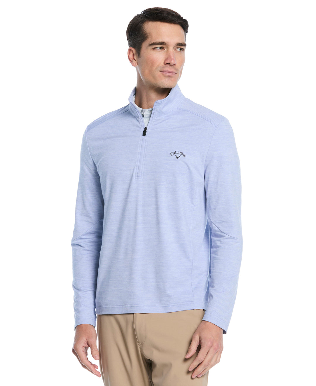 Lightweight 1/4 Zip Golf Pullover (Chambray Htr) 