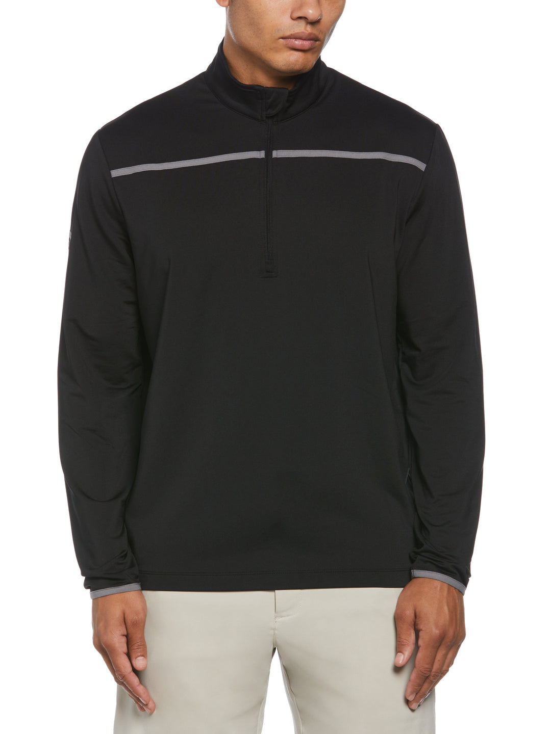 Mens Lightweight 1/4 Zip Shirt (Black) 