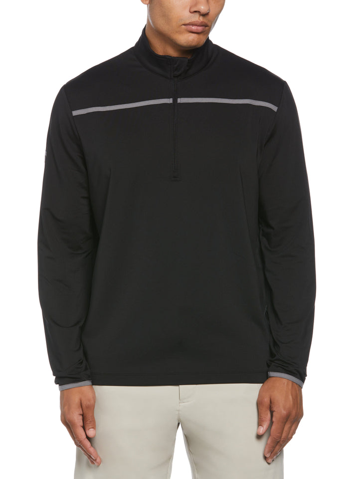 Mens Lightweight 1/4 Zip Shirt (Black) 