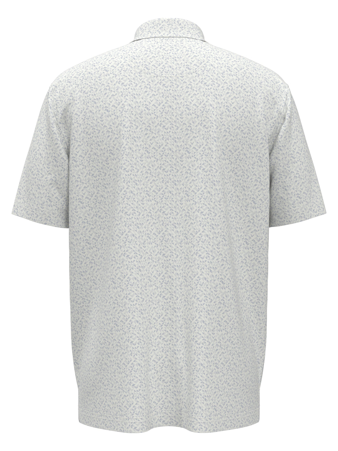 Mens Linear Chevron Print Polo (Bright White) 