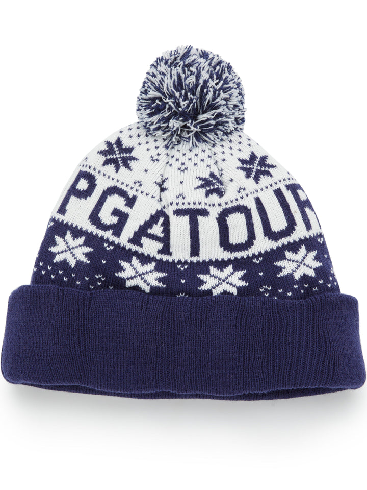 Logo Pom Pom Golf Beanie (Peacoat) 