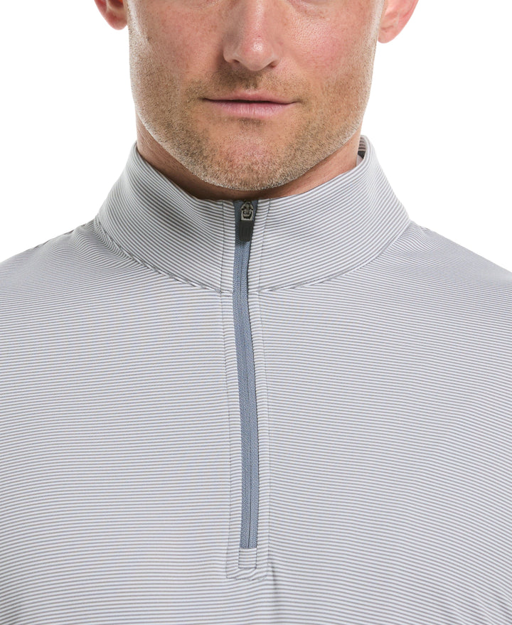 Long Sleeve Feeder Stripe Mock Neck  (Tradewinds) 
