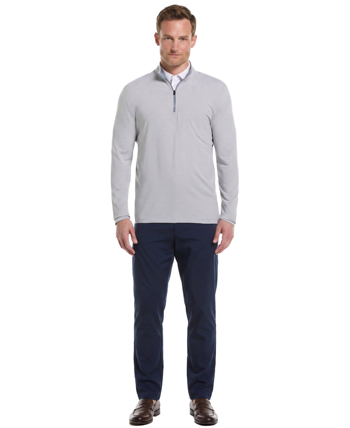 Long Sleeve Feeder Stripe Mock Neck  (Tradewinds) 