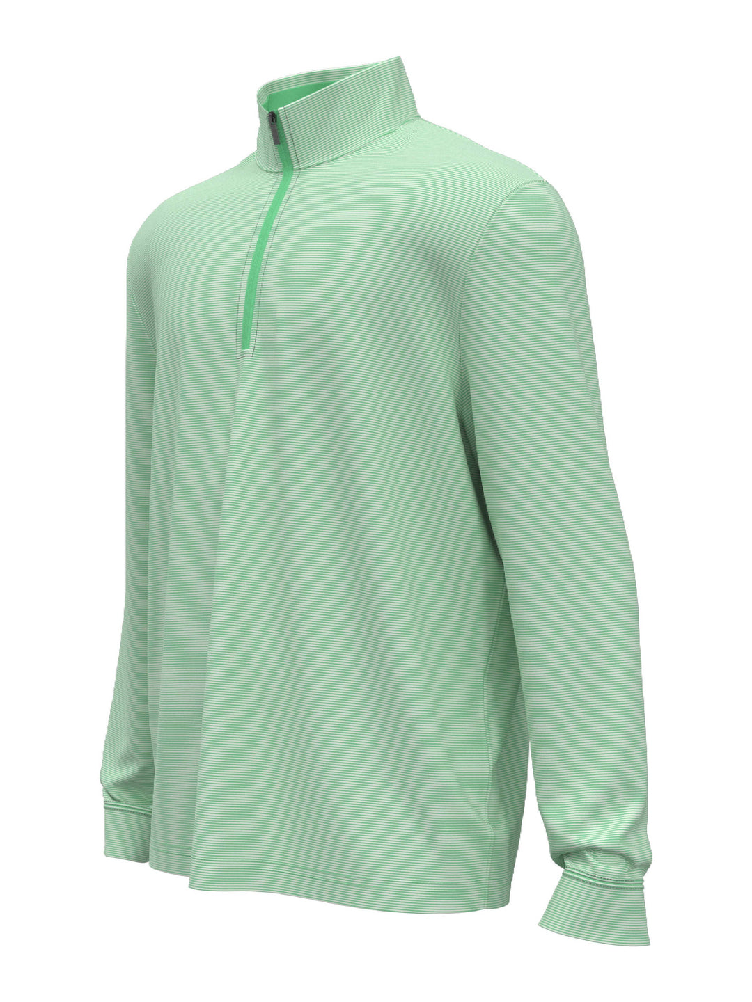 Men's Long Sleeve Feeder Stripe Mock Neck