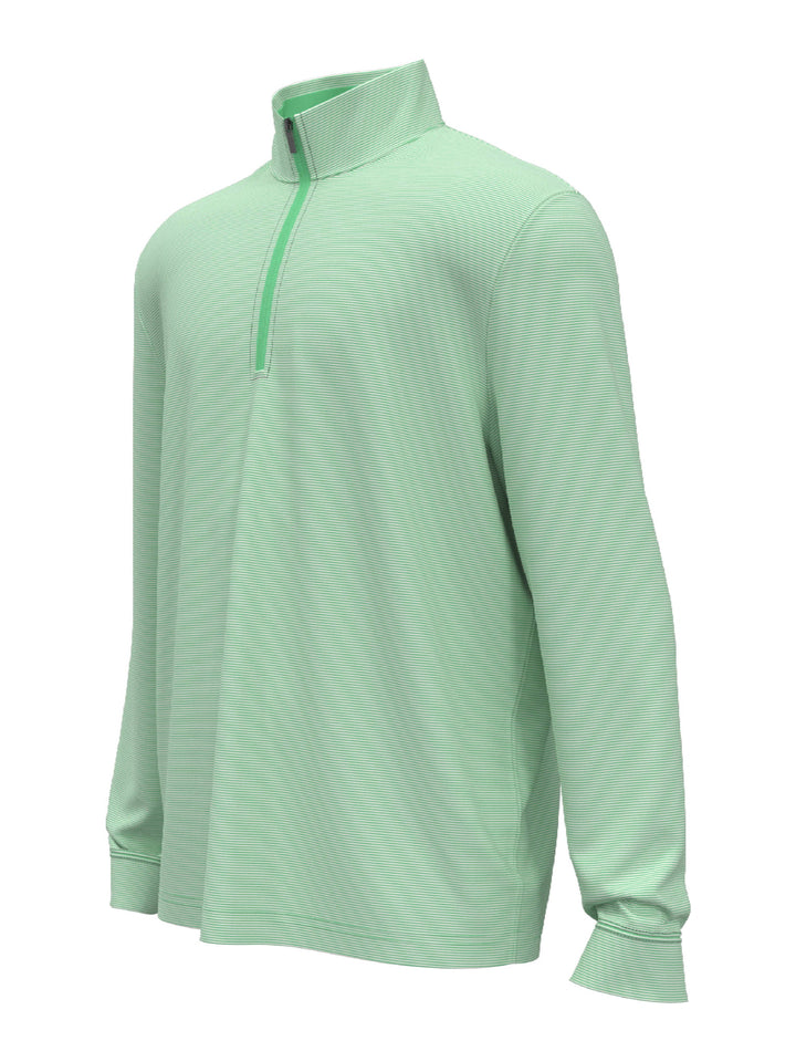 Men's Long Sleeve Feeder Stripe Mock Neck