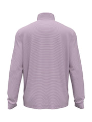 Men's Long Sleeve Feeder Stripe Mock Neck