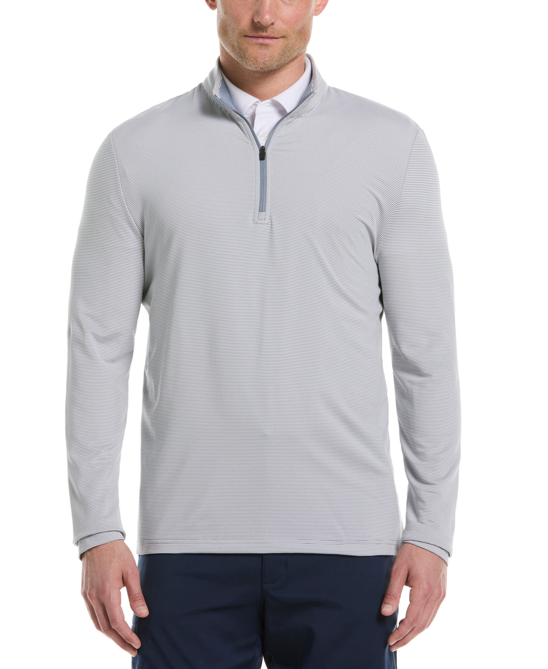 Long Sleeve Feeder Stripe Mock Neck  (Tradewinds) 