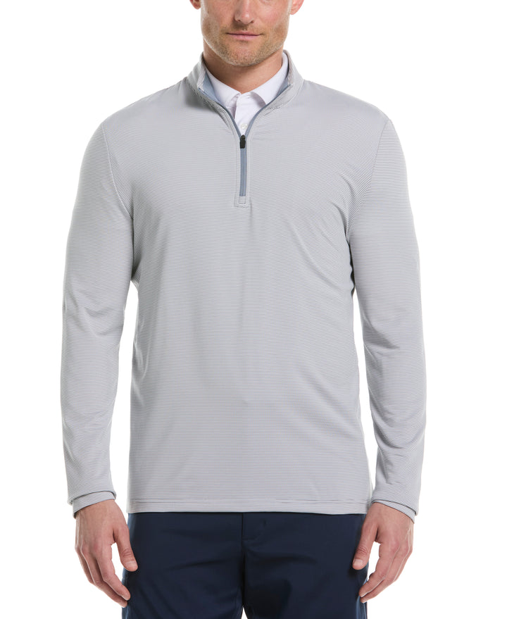 Long Sleeve Feeder Stripe Mock Neck  (Tradewinds) 