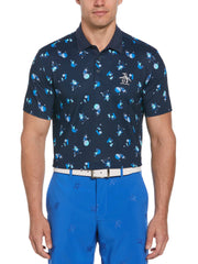 Men's Memphis Pete Print Short Sleeve Golf Polo Shirt