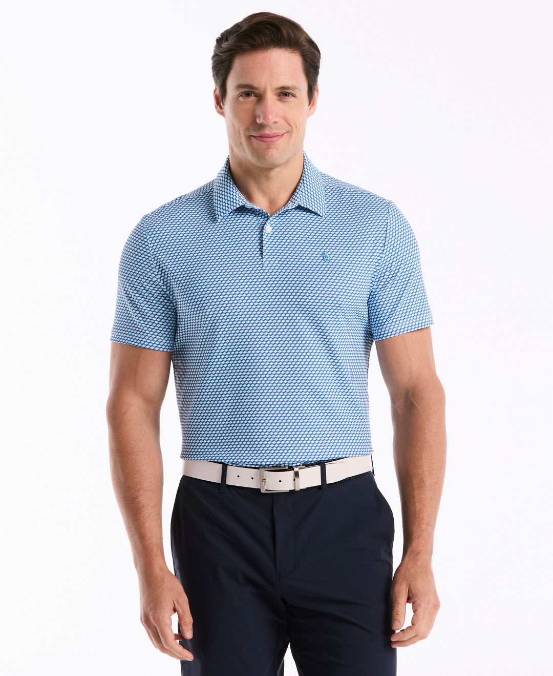 Archive's Micro Geo Golf Polo (Malibu Blue) 