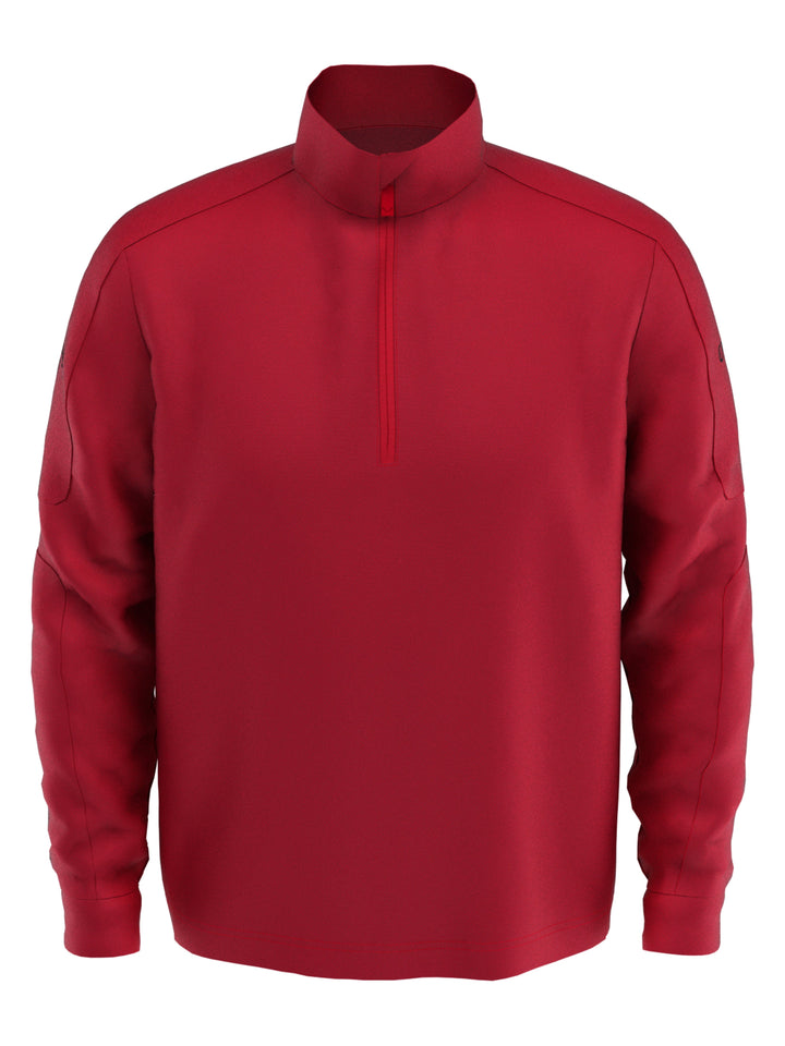 Men's Midweight Waffle Knit Fleece Quarter Zip Golf Sweater