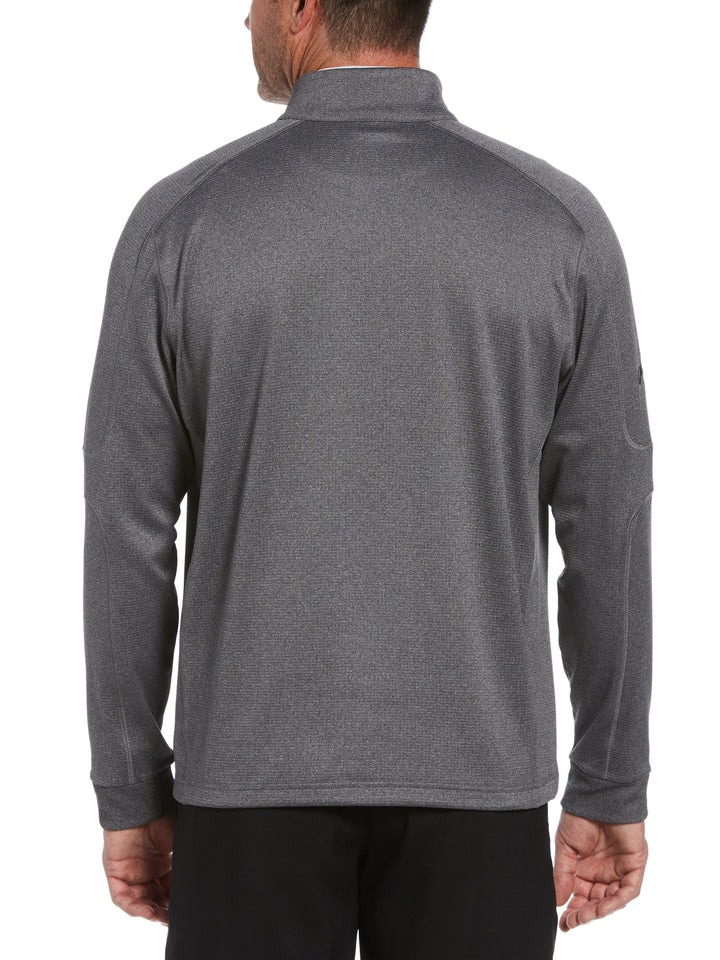 Men's Midweight Waffle Knit Quarter Zip Pullover