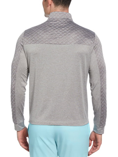 Mixed Media 1/4 Zip Pullover (Quarry Heather) 