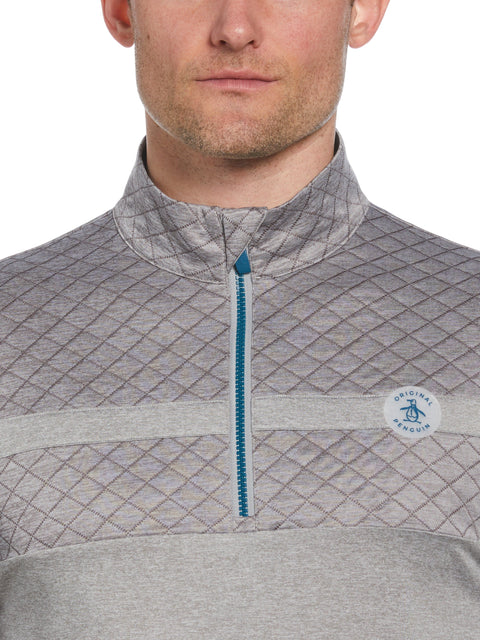 Mixed Media 1/4 Zip Pullover (Quarry Heather) 