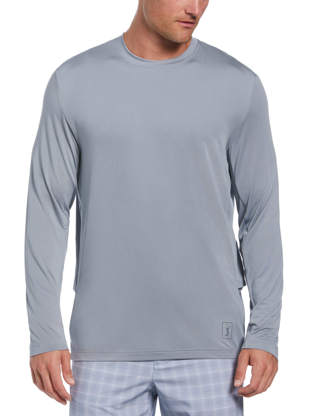 Men's Mixed Media Sun Protection Golf Crew Neck Shirt