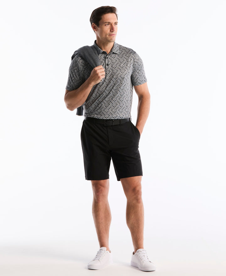 Neo Abstract Geo Golf Polo (Caviar) 