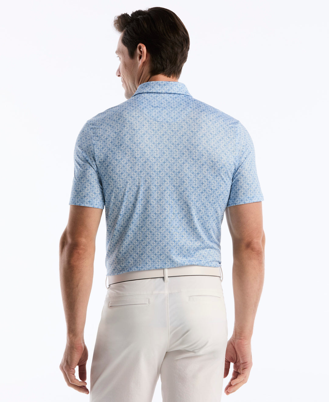 Neo Abstract Geo Golf Polo (Blissful Blue) 