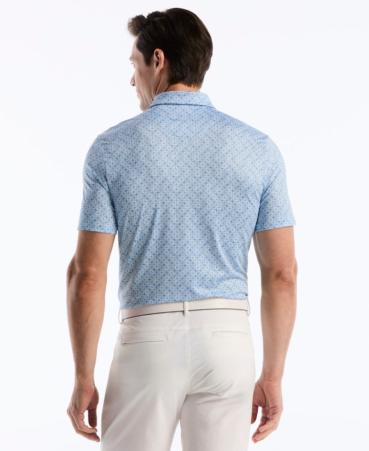 Neo Abstract Geo Golf Polo (Blissful Blue) 