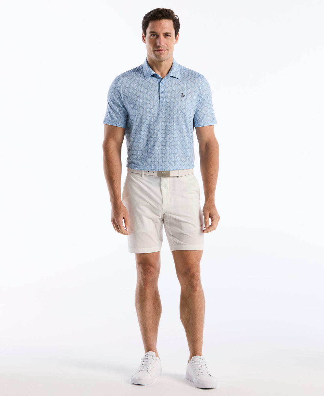 Neo Abstract Geo Golf Polo (Blissful Blue) 