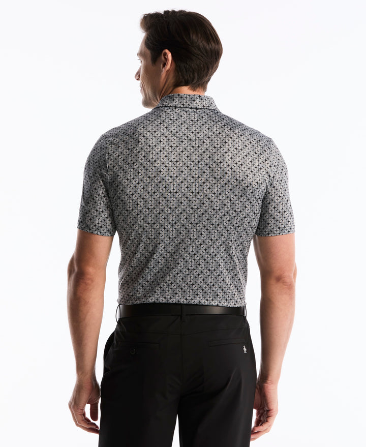 Neo Abstract Geo Golf Polo (Caviar) 
