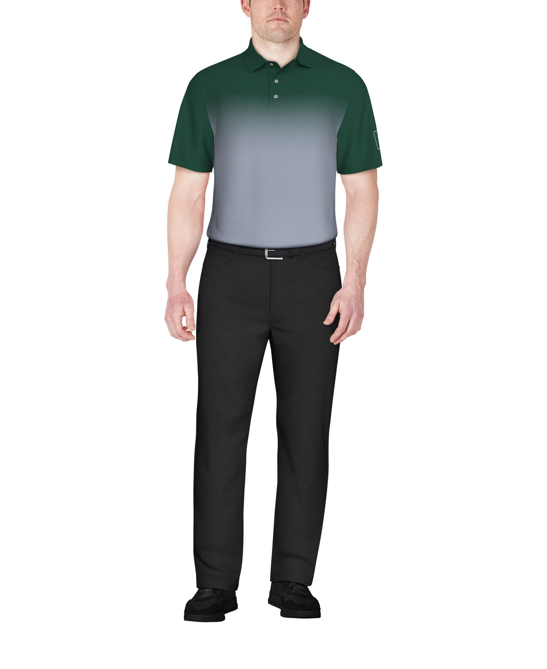 Ombre Print Golf Polo (Storm) 