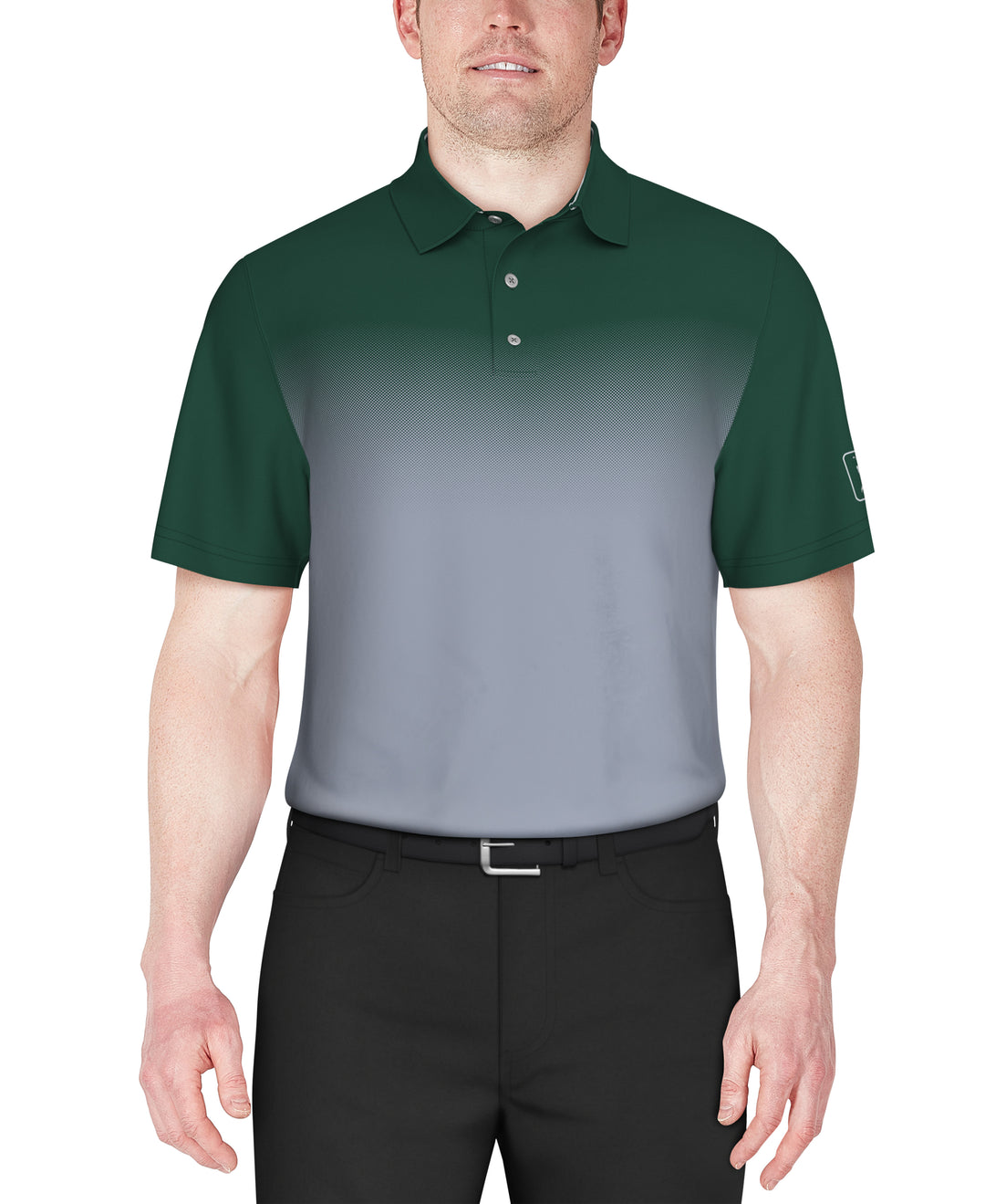 Ombre Print Golf Polo (Storm) 