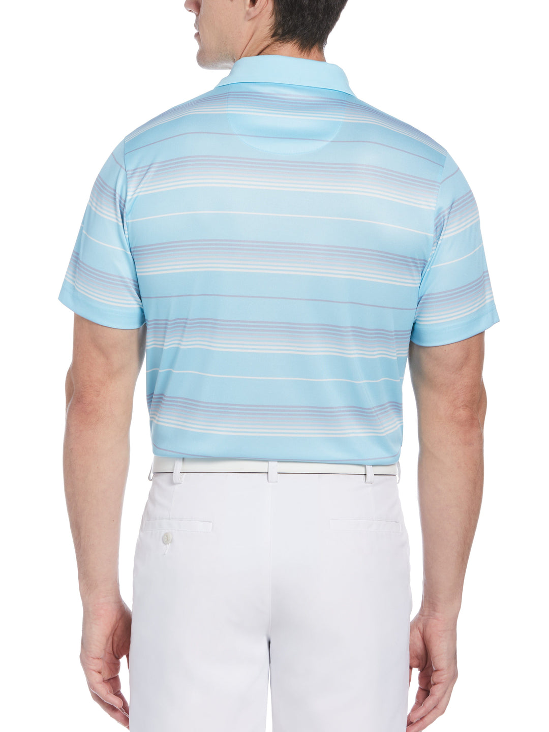 Men's Ombre Stripe Print Golf Polo
