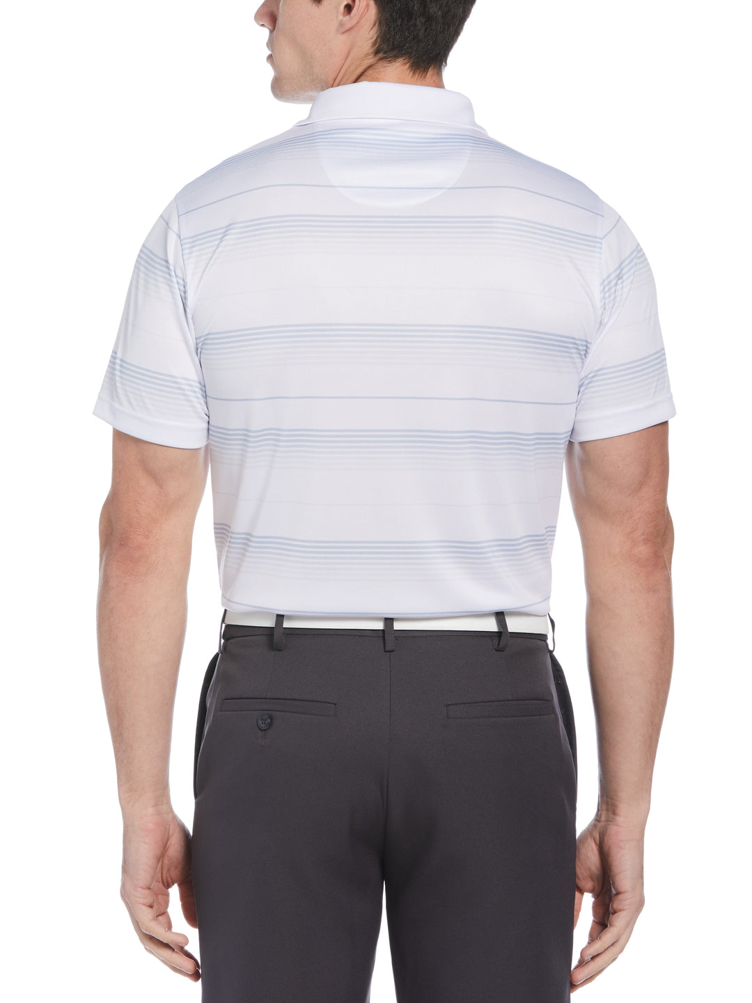 Men's Ombre Stripe Print Golf Polo