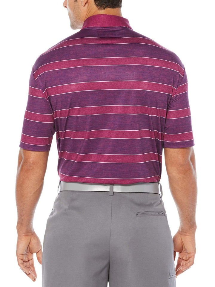 Men's Opti-Dri Heathered Rugby Stripe Polo