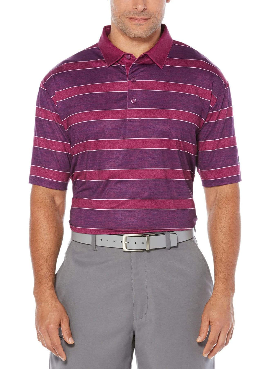 Men's Opti-Dri Heathered Rugby Stripe Polo