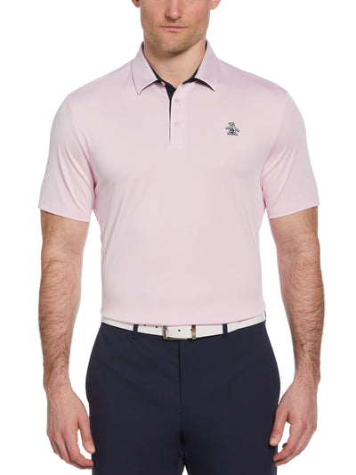 Original Block Design Short Sleeve Golf Polo Shirt (Gelato Pink) 