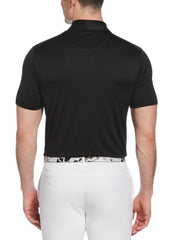 Original Block Design Short Sleeve Golf Polo Shirt (Caviar) 