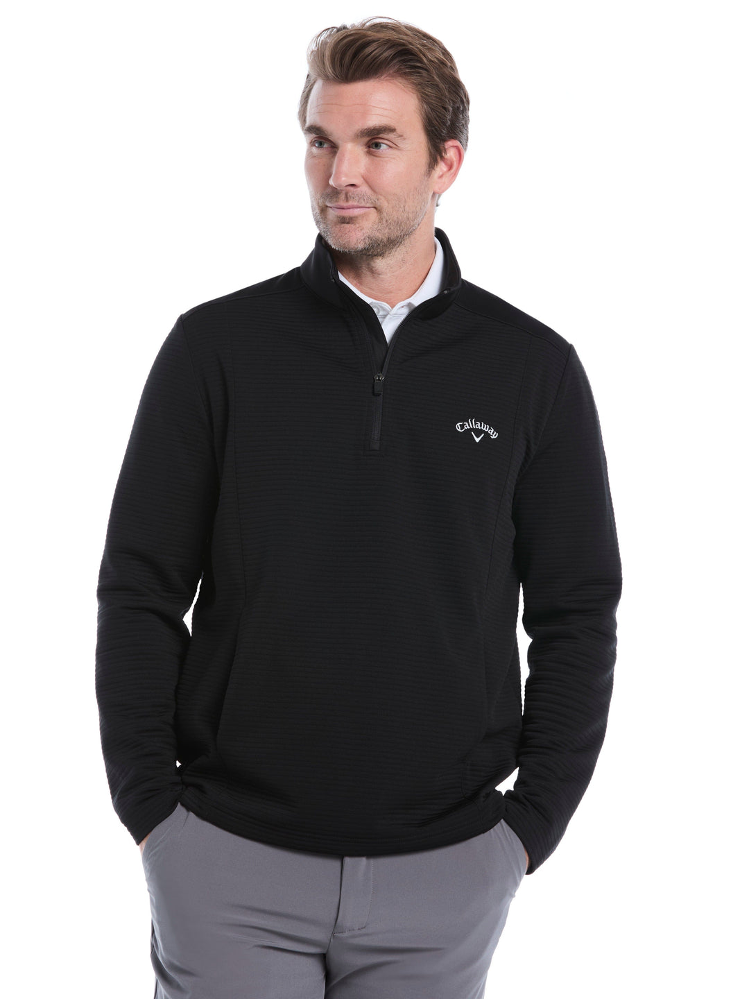 Ottoman Quarter Zip Golf Base Layer (Black) 