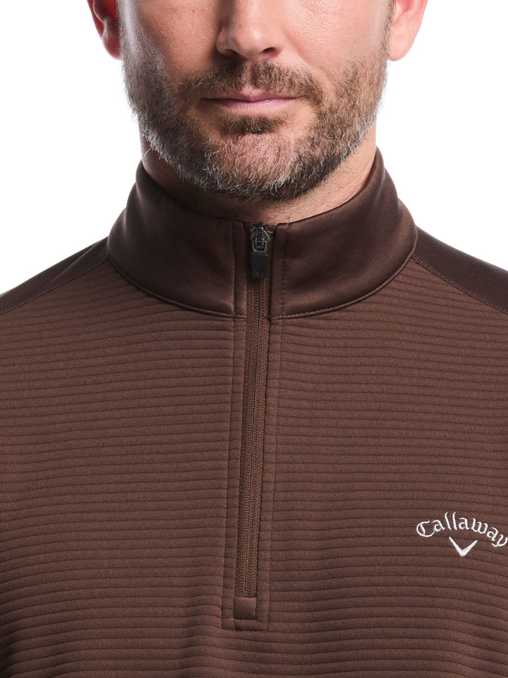 Ottoman Quarter Zip Golf Base Layer (Hot Fudge) 